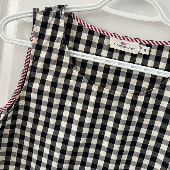 Vineyard Vines Gingham Sleeveless Flounce Top - Picture 6 of 8